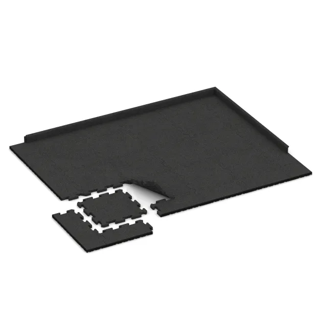 Typische Verlegung oder Einbausituation für den Artikel 2815 von WARCO - Baldosa base piscina, Farbton Antracita in der Abmessung 500 x 500 x 30 mm.