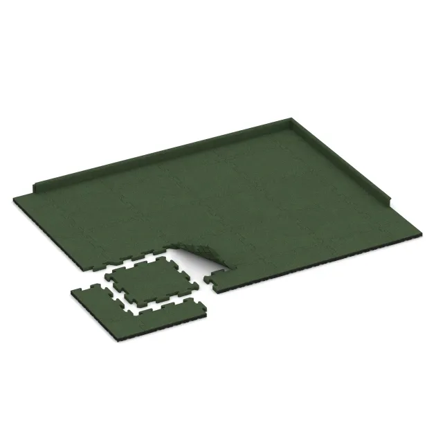 Typische Verlegung oder Einbausituation für den Artikel 2817 von WARCO - Baldosa base piscina, Farbton Verde hierba in der Abmessung 500 x 500 x 30 mm.