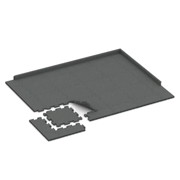 Typische Verlegung oder Einbausituation für den Artikel 2818 von WARCO - Baldosa base piscina, Farbton Gris pizarra in der Abmessung 500 x 500 x 30 mm.