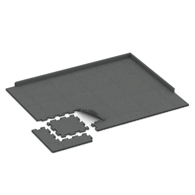 Typische Verlegung oder Einbausituation für den Artikel 2770 von WARCO - Loseta anticaída tipo puzzle, Farbton Gris pizarra in der Abmessung 50 x 50 x 3 cm | 0,25 m².