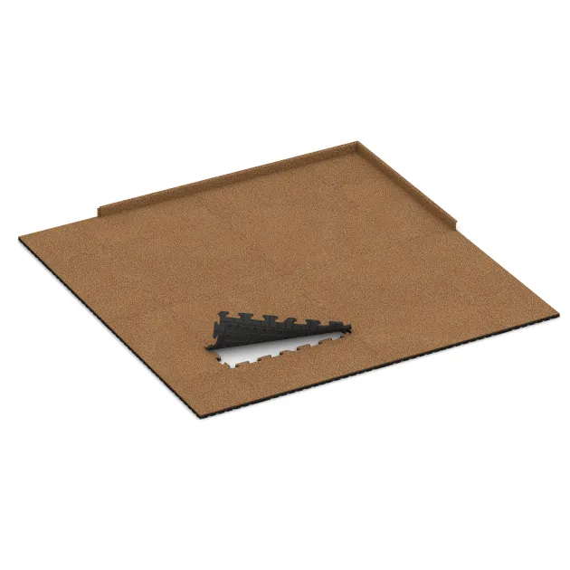 Typische Verlegung oder Einbausituation für den Artikel 3230 von WARCO - Esterilla Protectora Fitness HD, Farbton Terracota in der Abmessung 1000 x 1000 x 30 mm.