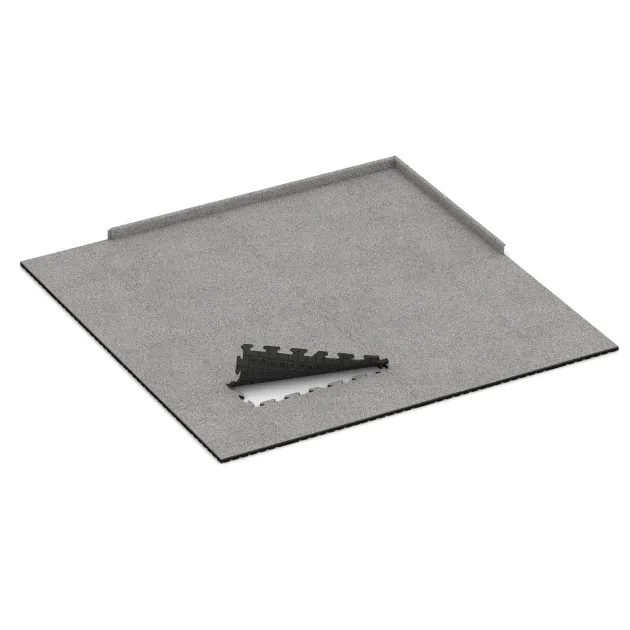 Typische Verlegung oder Einbausituation für den Artikel 4569 von WARCO - Playground flooring, Farbton Gris jaspeado in der Abmessung 1000 x 1000 x 30 mm.