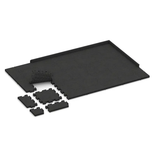 Typische Verlegung oder Einbausituation für den Artikel 4085 von WARCO - Paddock mat, Farbton Antracita in der Abmessung 500 x 500 x 50 mm.