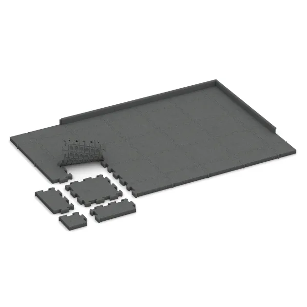 Typische Verlegung oder Einbausituation für den Artikel 3165 von WARCO - Esterilla Protectora Fitness, Farbton Gris pizarra in der Abmessung 500 x 500 x 50 mm.