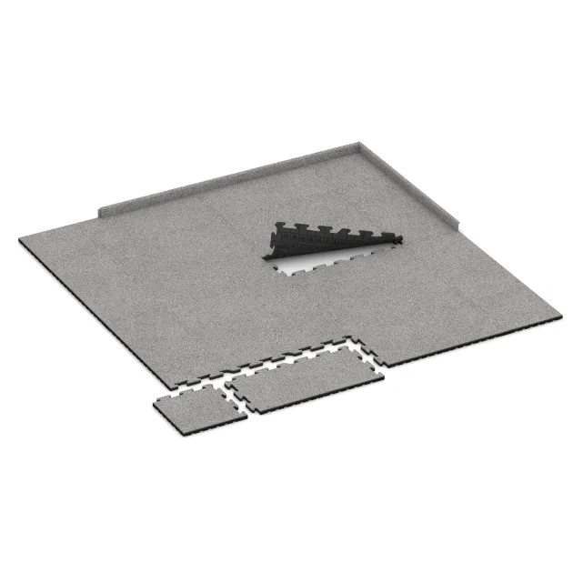 Typische Verlegung oder Einbausituation für den Artikel 5010 von WARCO - Loseta de borde, Farbton Gris jaspeado in der Abmessung 1000 x 485 x 30 mm.