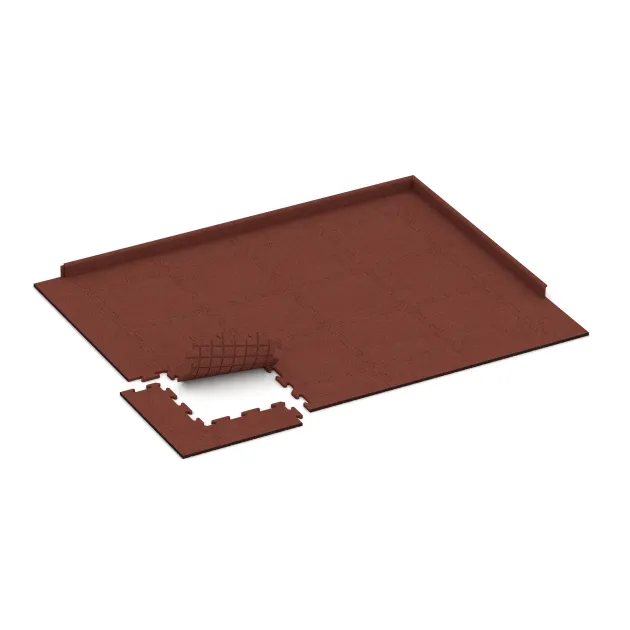 Typische Verlegung oder Einbausituation für den Artikel 3920 von WARCO - Pavimento deportivo para perros HD, Farbton Rojo ladrillo in der Abmessung 500 x 500 x 18 mm.