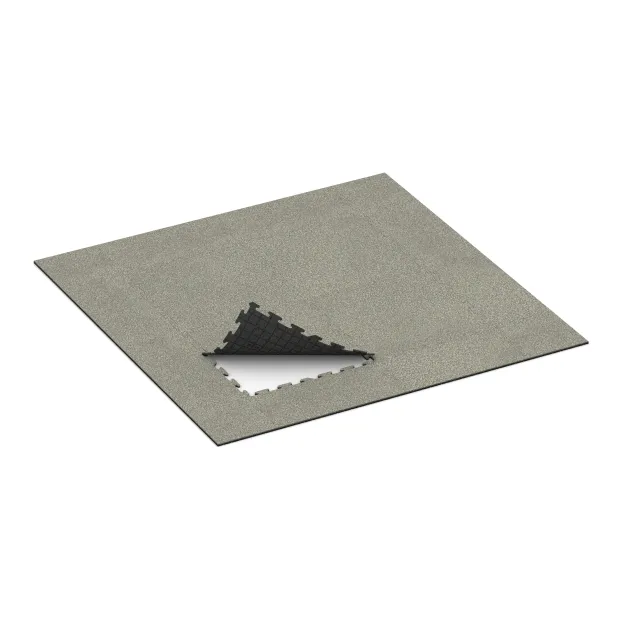 Typische Verlegung oder Einbausituation für den Artikel 0316 von WARCO - Esterilla de fitness 18 mm, Farbton Granito claro in der Abmessung 1000 x 1000 x 18 mm.