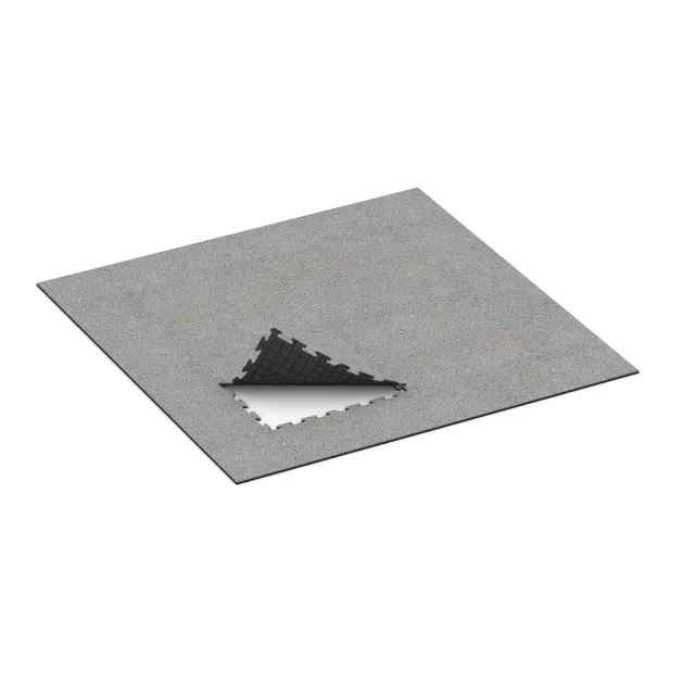 Typische Verlegung oder Einbausituation für den Artikel 4605 von WARCO - Baldosa deportiva HD 1,8 cm, Farbton Gris jaspeado in der Abmessung 1000 x 1000 x 18 mm.