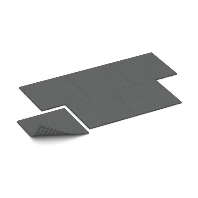 Typische Verlegung oder Einbausituation für den Artikel 0753 von WARCO - Step protection mat horsebox, Farbton Gris pizarra in der Abmessung 1000 x 1000 x 30 mm.
