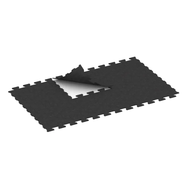 Typische Verlegung oder Einbausituation für den Artikel 5191 von WARCO - Baldosa de caucho – doble T / H, Farbton Antracita in der Abmessung 1120 x 1000 x 17 mm.