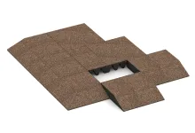 Edge tile (one chamfered side)