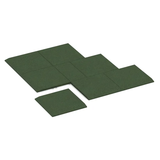 Typische Verlegung oder Einbausituation für den Artikel 0465 von WARCO - Corner tile (two chamfered sides), Farbton Verde hierba in der Abmessung 500 x 500 x 30 mm.