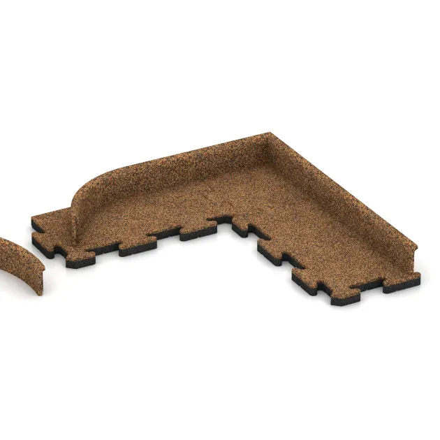 Typische Verlegung oder Einbausituation für den Artikel 2250 von WARCO - Wall protection - skirting board, Farbton Terracota in der Abmessung 750 x 80 x 20 mm.