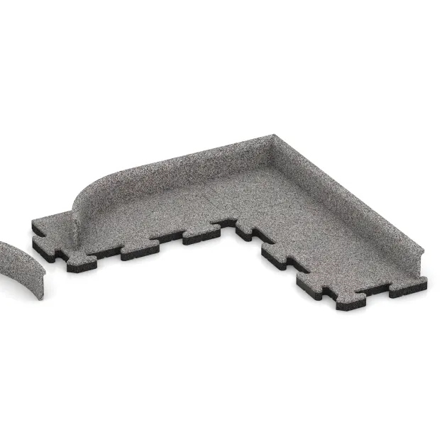 Typische Verlegung oder Einbausituation für den Artikel 4611 von WARCO - Rodapié, Farbton Gris jaspeado in der Abmessung 750 x 80 x 20 mm.