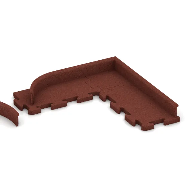 Typische Verlegung oder Einbausituation für den Artikel 2264 von WARCO - Wall protection - skirting board, Farbton Rojo ladrillo in der Abmessung 750 x 80 x 20 mm.