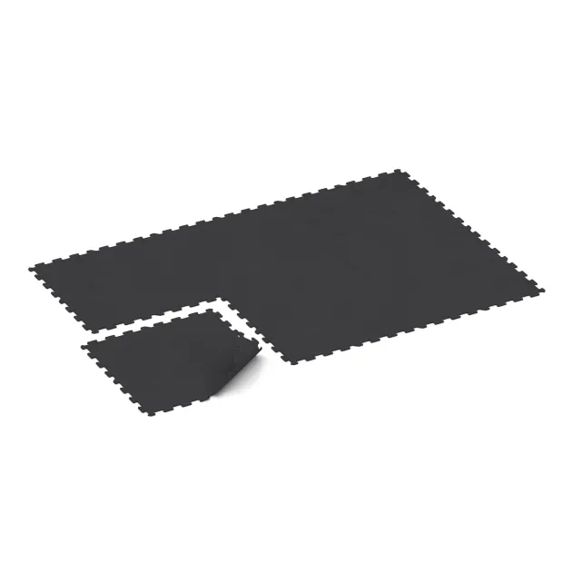 Typische Verlegung oder Einbausituation für den Artikel 1064 von WARCO - Suelo de Fitness Compacto, Farbton Antracita mate in der Abmessung 970 x 970 x 8 mm.