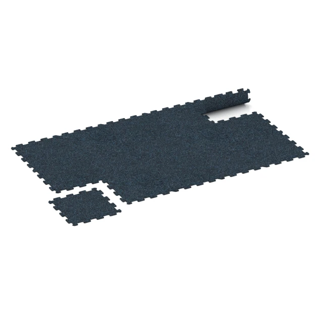 Typische Verlegung oder Einbausituation für den Artikel 0917 von WARCO - Suelo de Fitness Compacto, Farbton Azul ligeramente moteado in der Abmessung 485 x 485 x 8 mm | 0,235 m².