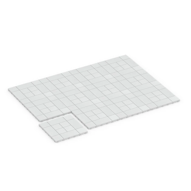 Typische Verlegung oder Einbausituation für den Artikel 6235 von WARCO - Patrón de paneles – Baldosa encajable, Farbton Tiza in der Abmessung 38,5 x 38,5 x 2 cm.