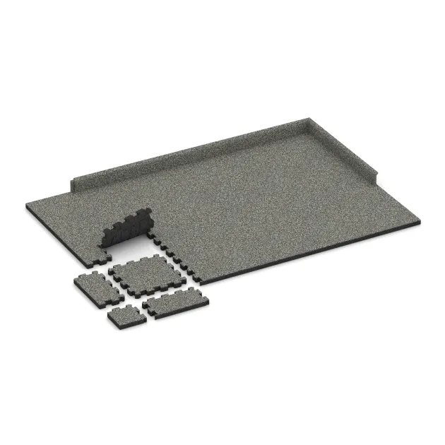 Typische Verlegung oder Einbausituation für den Artikel 6105 von WARCO - Baldosa borde piscina sin juntas, Farbton Granito clásico in der Abmessung 306 x 306 x 30 mm.