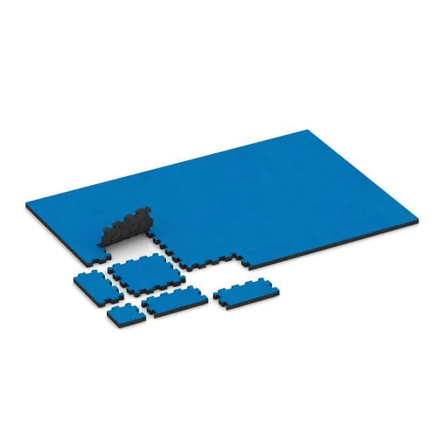 Typische Verlegung oder Einbausituation für den Artikel 5237 von WARCO - Baldosa borde piscina sin juntas, Farbton Azul cielo in der Abmessung 306 x 306 x 30 mm.