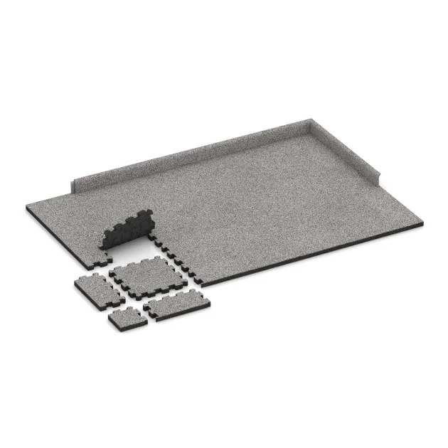 Typische Verlegung oder Einbausituation für den Artikel 5227 von WARCO - Baldosa borde piscina sin juntas, Farbton Gris jaspeado in der Abmessung 306 x 306 x 30 mm.