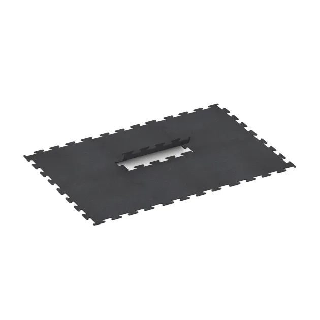 Typische Verlegung oder Einbausituation für den Artikel 3753 von WARCO - Pavimento Fitness Performance Elite, Farbton Rojo ligeramente moteado in der Abmessung .