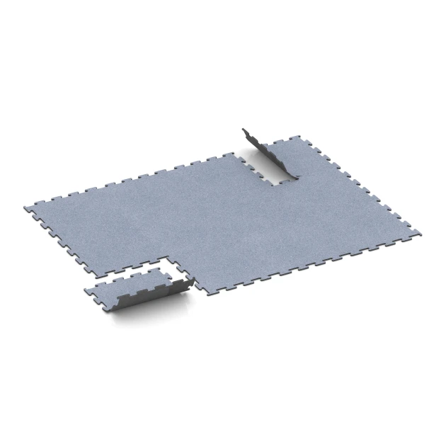 Typische Verlegung oder Einbausituation für den Artikel 6152 von WARCO - Fitness Performance Elite Pavimento Deportivo, Farbton Gris niebla in der Abmessung 50 x 50 x 1 cm | 0,25 m².