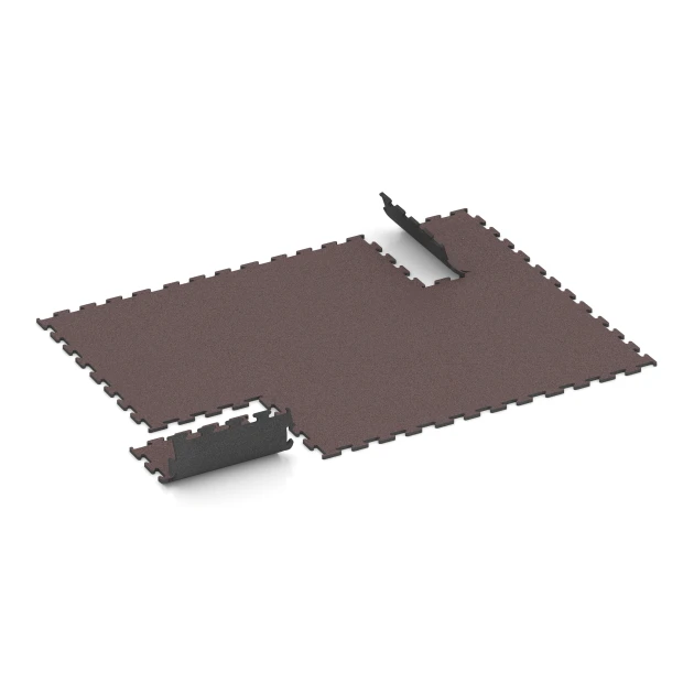 Typische Verlegung oder Einbausituation für den Artikel 6153 von WARCO - Pavimento Fitness Performance Elite, Farbton Rojo Mineral in der Abmessung 50 x 50 x 1,5 cm | 0,25 m².