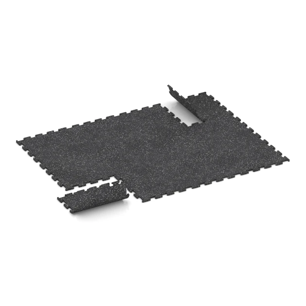 Typische Verlegung oder Einbausituation für den Artikel 3780 von WARCO - Pavimento Fitness Performance Elite, Farbton Gris ligeramente moteado in der Abmessung 50 x 50 x 1,5 cm | 0,25 m².