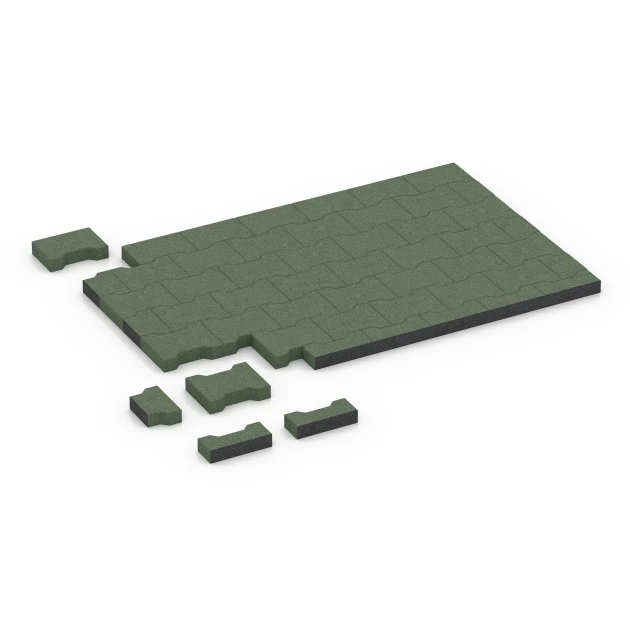 Typische Verlegung oder Einbausituation für den Artikel 7070 von WARCO - Adoquín, Farbton Verde hierba in der Abmessung 20 x 16,5 x 4,5 cm | 0,0278 m².