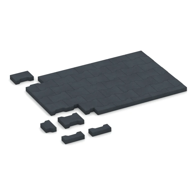 Typische Verlegung oder Einbausituation für den Artikel 7071 von WARCO - Adoquín, Farbton Gris pizarra in der Abmessung 20 x 16,5 x 4,5 cm | 0,0278 m².