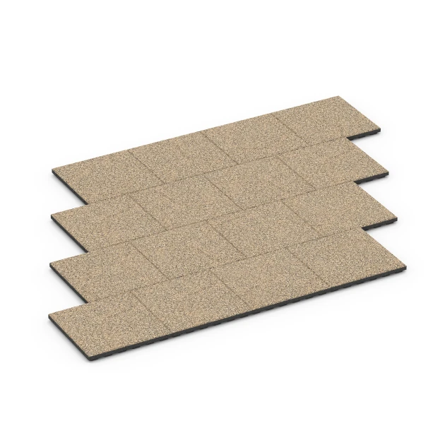 Typische Verlegung oder Einbausituation für den Artikel 6428 von WARCO - Loseta amortiguadora – 120 cm, Farbton Travertino in der Abmessung 50 x 50 x 4 cm.