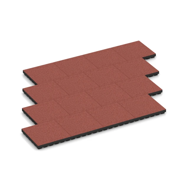 Typische Verlegung oder Einbausituation für den Artikel 6140 von WARCO - Loseta amortiguadora – 205 cm, Farbton Rojo tomate in der Abmessung 500 x 500 x 70 mm.