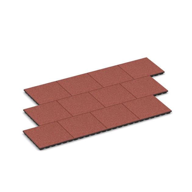 Typische Verlegung oder Einbausituation für den Artikel 6292 von WARCO - Baldosas amortiguadoras, Farbton Rojo tomate in der Abmessung 50 x 50 x 4,8 cm.