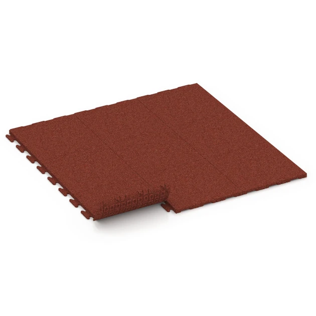 Typische Verlegung oder Einbausituation für den Artikel 6976 von WARCO - Baldosa de suelo fitness Classic, Farbton Rojo ladrillo in der Abmessung 50 x 50 x 3 cm | 0,25 m².
