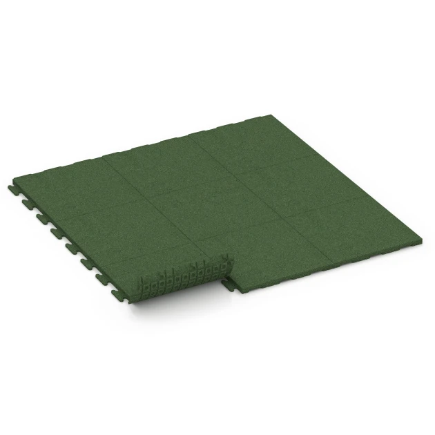 Typische Verlegung oder Einbausituation für den Artikel 7054 von WARCO - Loseta de caucho Linea, Farbton Verde hierba in der Abmessung 50 x 50 x 3 cm | 0,25 m².