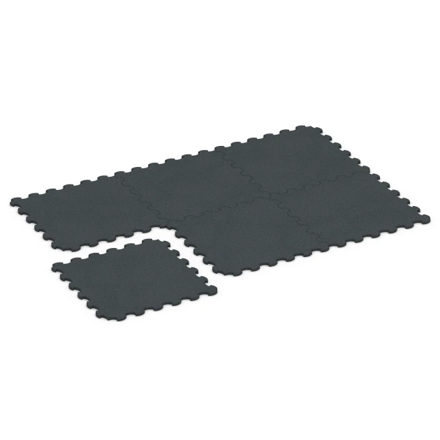 Typische Verlegung oder Einbausituation für den Artikel 6323 von WARCO - Protector de suelo para gimnasio, Farbton Antracita in der Abmessung 102,5 x 102,5 x 2,5 cm | 1,05 m².