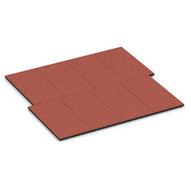 Typische Verlegung oder Einbausituation für den Artikel 6390 von WARCO - Loseta de caucho para cuadras Lujo, Farbton Rojo ladrillo in der Abmessung 100 x 50 x 4,5 cm | 0,50 m².