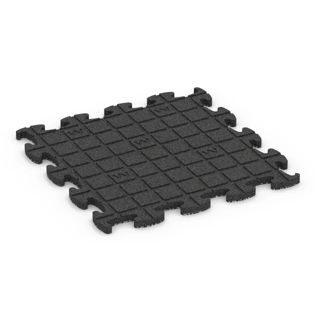 Typische Verlegung oder Einbausituation für den Artikel 6931 von WARCO - Loseta amortiguadora puzzle, Farbton Granito gris oscuro in der Abmessung 46 x 46 × 2,8 cm.