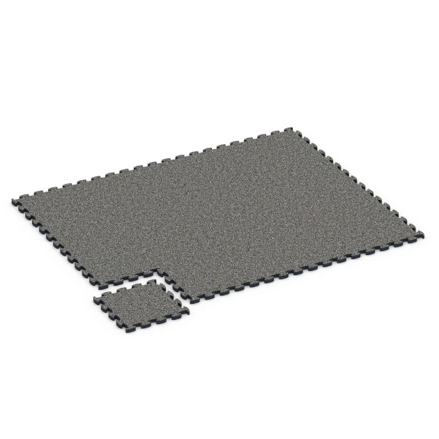 Typische Verlegung oder Einbausituation für den Artikel 6877 von WARCO - Suelo Fitness Max, Farbton Granito gris oscuro in der Abmessung 44,6 x 44,6 × 2,8 cm.