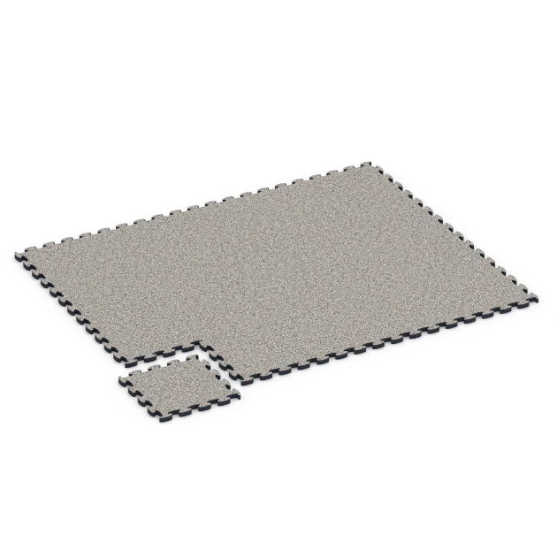 Typische Verlegung oder Einbausituation für den Artikel 6878 von WARCO - Suelo Fitness Max, Farbton Granito gris in der Abmessung 44,6 x 44,6 × 2,8 cm.