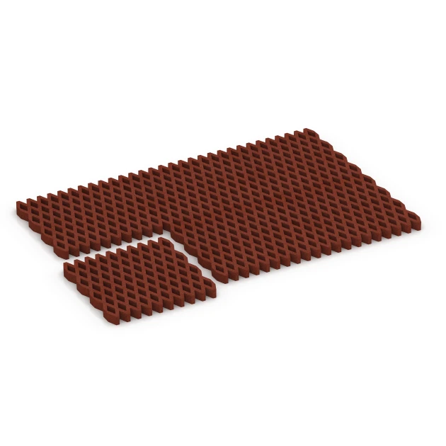 Typische Verlegung oder Einbausituation für den Artikel 7013 von WARCO - Rejilla amortiguadora césped, Farbton Rojo ladrillo in der Abmessung 100 × 100 × 8 cm.