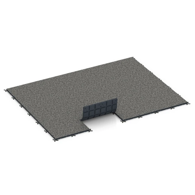 Typische Verlegung oder Einbausituation für den Artikel 7132 von WARCO - Suelo de gimnasio para exterior, Farbton Granito gris oscuro in der Abmessung 60 x 60 x 3 cm | 0,36 m².