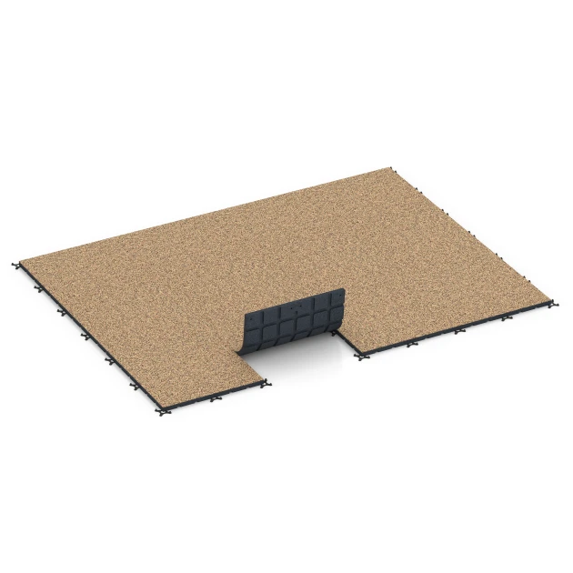 Typische Verlegung oder Einbausituation für den Artikel 7135 von WARCO - Suelo de gimnasio para exterior, Farbton Terracota in der Abmessung 60 x 60 x 3 cm | 0,36 m².