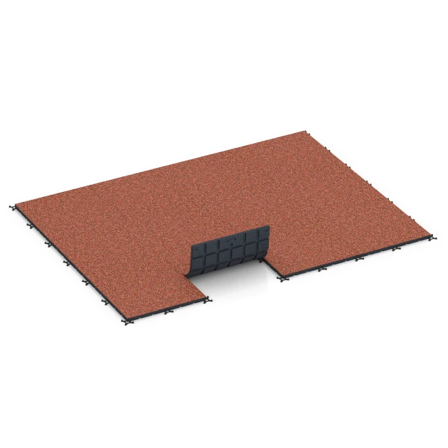 Typische Verlegung oder Einbausituation für den Artikel 7136 von WARCO - Suelo de gimnasio para exterior, Farbton Etna in der Abmessung 60 x 60 x 3 cm | 0,36 m².