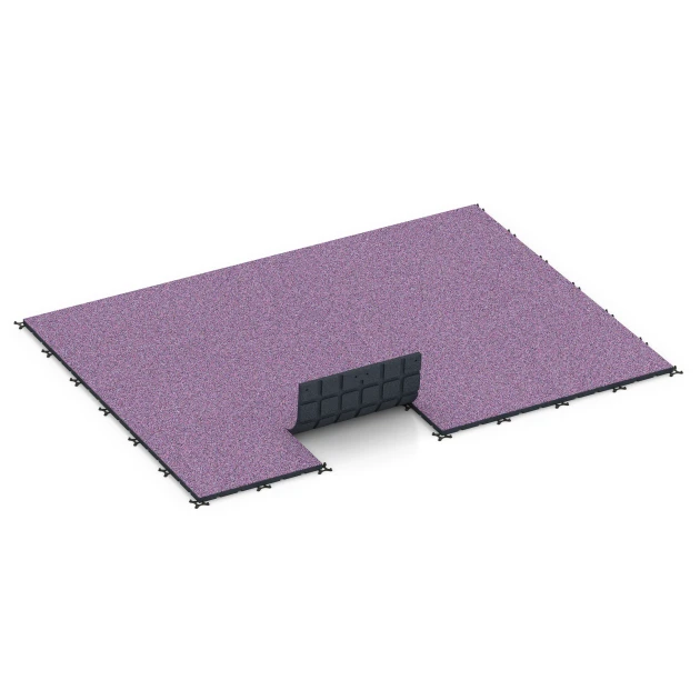 Typische Verlegung oder Einbausituation für den Artikel 7137 von WARCO - Suelo de gimnasio para exterior, Farbton Lavanda in der Abmessung 60 x 60 x 3 cm | 0,36 m².
