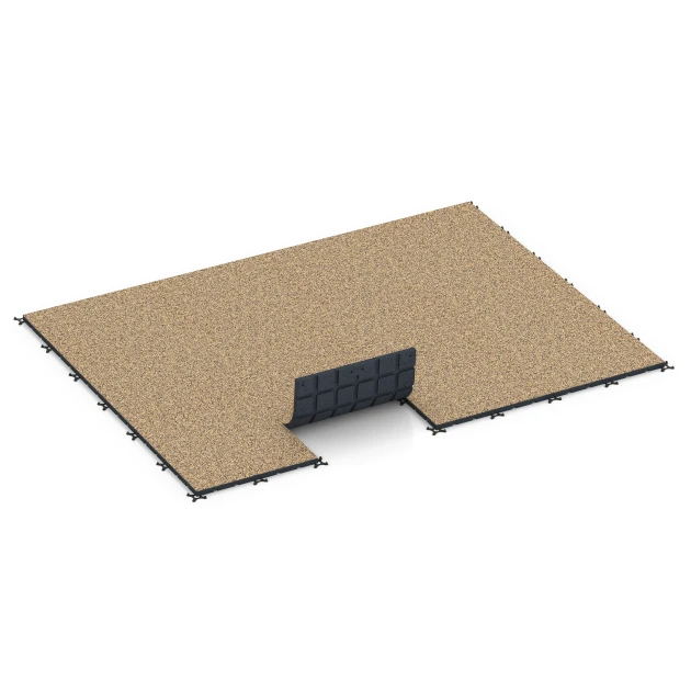 Typische Verlegung oder Einbausituation für den Artikel 7140 von WARCO - Suelo de gimnasio para exterior, Farbton Ratán in der Abmessung 60 x 60 x 3 cm | 0,36 m².