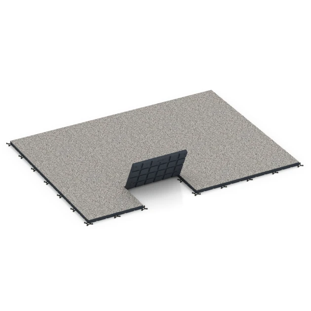Typische Verlegung oder Einbausituation für den Artikel 7142 von WARCO - Suelo de gimnasio para exterior, Farbton Granito gris in der Abmessung 60 x 60 x 4 cm | 0,36 m².