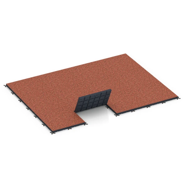 Typische Verlegung oder Einbausituation für den Artikel 7145 von WARCO - Suelo de gimnasio para exterior, Farbton Etna in der Abmessung 60 x 60 x 4 cm | 0,36 m².