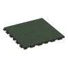 Foto der hinteren Seite vom unsymmetrischen WARCO-Formteil 1601: Pavimento Fitness Baldosas de Goma Classic, Design Césped inglés, Maße 1000 x 1000 x 30 mm.